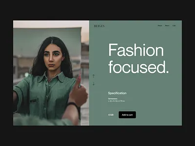 Fashion focused branding design fashion header minimal store typography ui ux web webshop