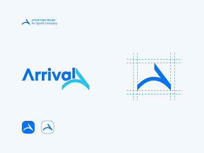 Arrival logo (A mark) a branding custom logo design icon identity logo logo mark logodesign mark minimal ogos sports sportslogo symbol tech vector