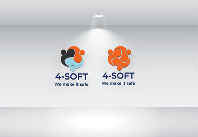 4 - Soft we make it safe 4soft branding graphicdesign icon illustration logo logo design logotype minimal typography we make it safe