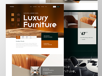 Furniture Landing page clean e commerc e shop ecommerce ecommerce store futniture homepage interior landing page sofa store website white space woodworking