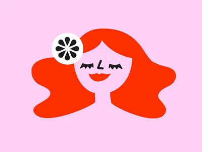 Joyful female character character design female goodvibe illustration logo modern smile vector woman