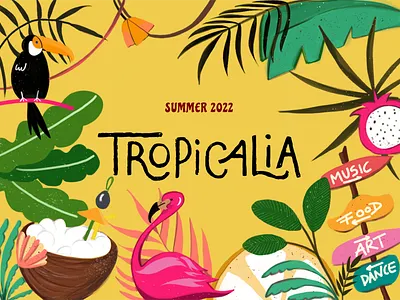 TROPICALIA - Web Landing page branding graphic design illustration ui web design