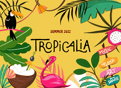 TROPICALIA - Web Landing page branding graphic design illustration ui web design