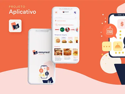 Aplicativo Easyrest + Retaguarda Web app graphic design technology ui uidesign uxdesign