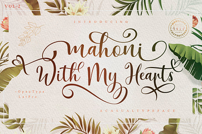 Mahoni With My Hearts Script Font