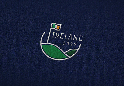 Ireland Trip Embroidery badge branding design embroider embroidery flag golf graphic design green illustration illustrator ireland logo vector