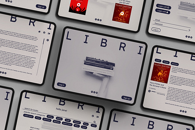 Libri Library App app design prototype ui ux