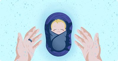 Napping baby baby digital illustration editorial illustration illustration napping procreate sleeping winter