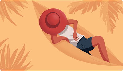 Siesta digital illustration editorial illustration hammock hammock nap illustration nap napping procreate relax resting siesta sleeping vacation