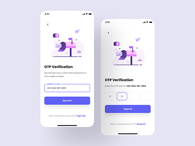 OTP Verification mobile app app design design system interface ios ios app login mobile app ui ui kit ux