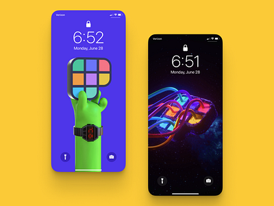 Polywork Wallpapers 3d attachment branding c4d download freebie hand illustration iphone logo octane space wallpaper