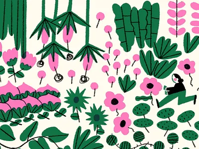 Observing and Exploring Illustration abstract adobe fresco adobe illustrator art branding design explore flowers illustration procreate risograph