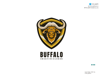 buffalo mascot logo branding design icon illustration logo logo design logotype vector