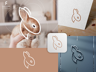 Bunnylien Logo animals awesome branding bunny clean corporate branding design golden ratio graphic design grid illustration inspirations logo logodesign minimal modern pet simple vector