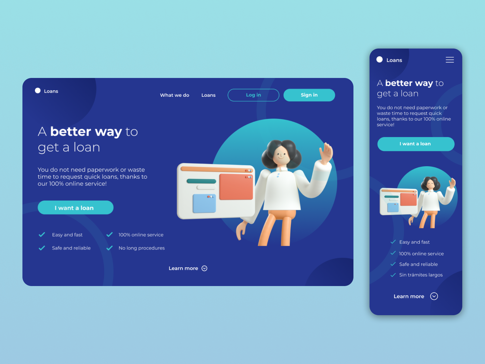 Example of Mobile & Web App UI/UX Design