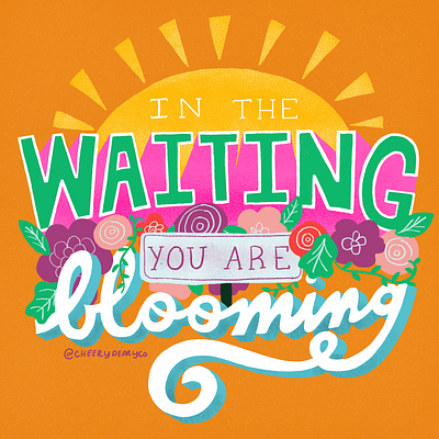 In the Waiting children fun handlettering illustration kids