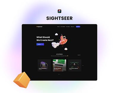 Sightseer Landing Page - UI/UX Design ux web landing page web landing page design website