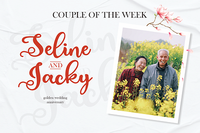 Couple of The Week (Estephany Script) branding caligraphy couple cute design font font awesome font design illustration logo love photo quote script typography vector wedding