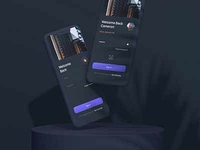 Sign In Mobile App UI Design design face id interface log in mobile sign in smart home ui ux