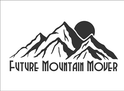 Future Mountain Mover apparel design childish design fashion funny illustration logotype motivational mountain mover trendy vector