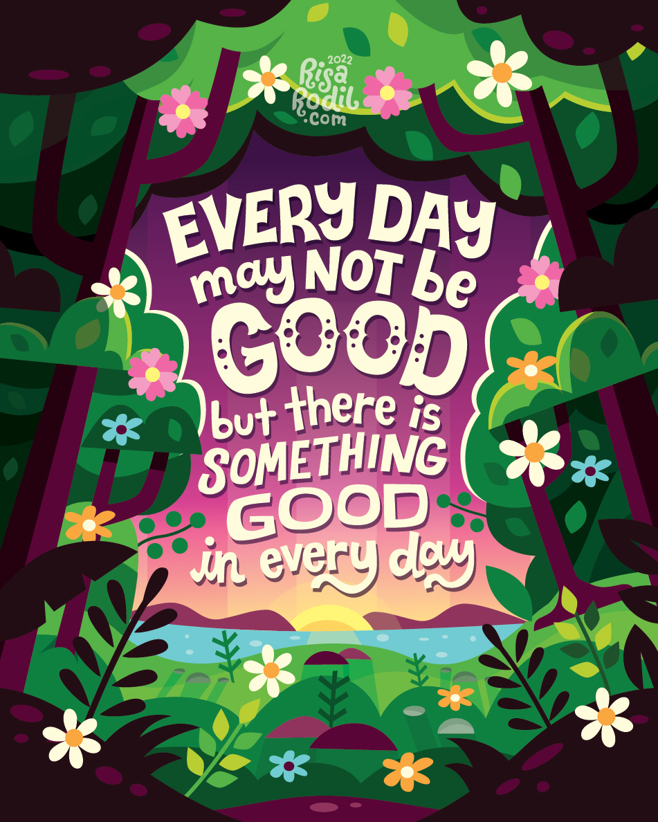 Something Good affirmation digital hand lettering handwritten type illustration inspiration lettering motivation pretty words quotes typography word art words