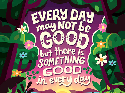 Something Good affirmation digital hand lettering handwritten type illustration inspiration lettering motivation pretty words quotes typography word art words