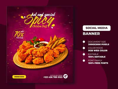 Food social media promotion and banner post design template ads banner banners branding design facebook banner food ads food banner food template illustration instagram banner logo shopify banner social social media banner social media stories typography ui web banner