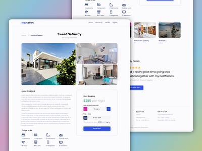 Staycation — Lodging Booking Platform app application booking booking app branding design desktop lodging staycation ui ux web website