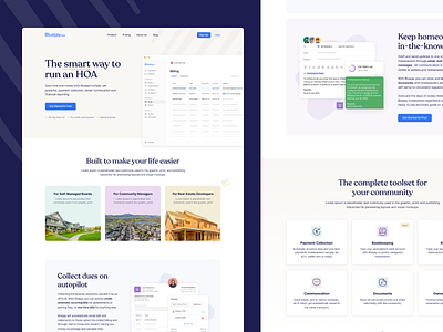Bluejay Webiste Concept community hoa home landing page management product property ui ux web
