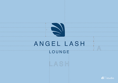 Logo & Brand Identity For Angel Lash Lounge | Diff Studio MY beauty brand branding design graphic design identity logo monogram