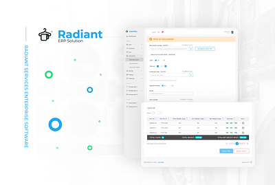 💼 Radiant Services ERP Software clean company dashboard erp erp software financial form interface invoicing management minimal planning platform product schedule sorting table ticketing ui ux