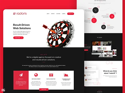 Landing page - Radon5 branding design digital agency graphic design landing page ui web design website
