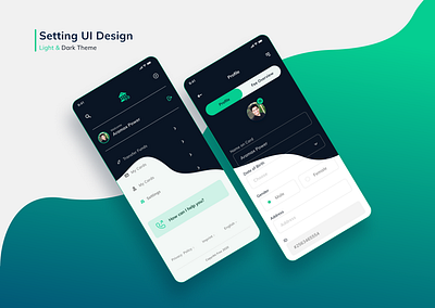 Card Setting UI Design 2021 bank card daily ui 07 dailyuichallenge landing page landing page design new design ui uidesign uiux