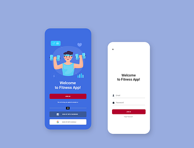 Login & Sign up page - Mobile UI designinspiration graphic design ui uidesign uiux