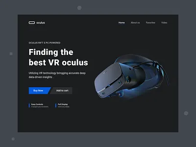 Oculus:VR Landing Page 3d oculus