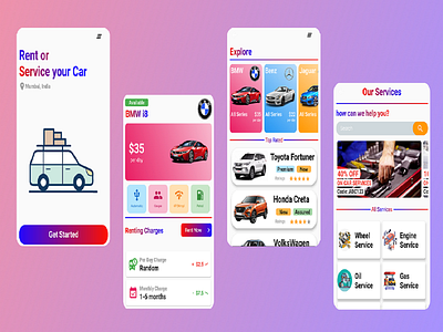 Car Service App UI Design car app ui car service app dart flutter flutter app ui mobileapp