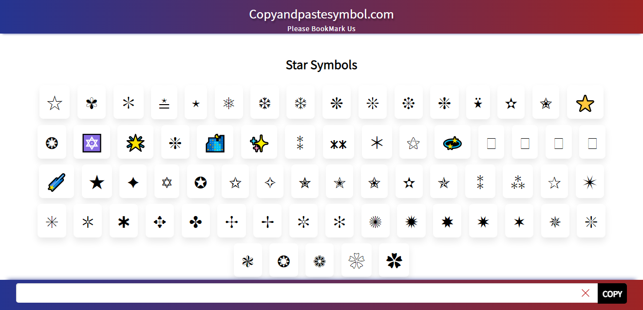 Star Symbols by Copy And Paste Symbols on Dribbble