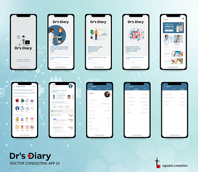 Doctor's Consulting App UI Concept app app design design illustration logo ui ui design uidesign uiux ux