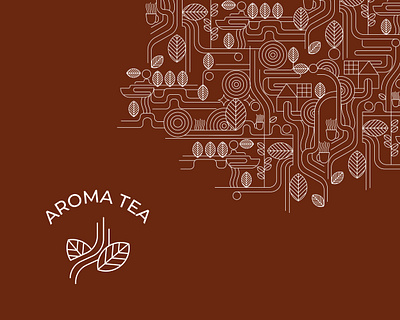 "Aroma Tea" Packaging Design branding branding design corporate design design illustration logo logo design minimal minimal design tea packaging