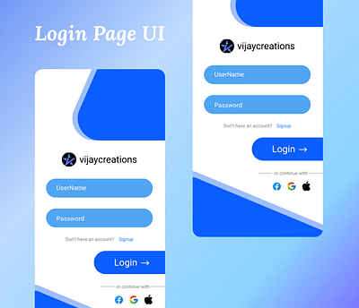 Login Page UI Design app ui design flutter login page login page design login page ui mobile app ui design signin page ui design