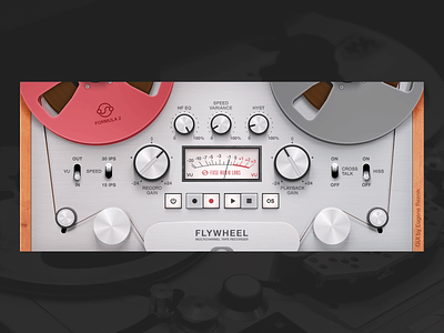 A skin for Fuse Audio Lab's Flywheel vst ableton daw desktop logicpro music music production reaper sketchapp sound design tape ui vst vst gui vst plugin