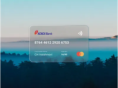 Glass Effect- Glassmorphism bank bankcard card cards ui clean credit card debit card design glass effect glassmorphism minimal trending