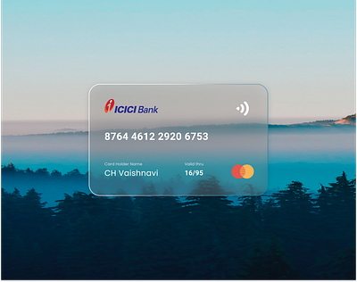 Glass Effect- Glassmorphism bank bankcard card cards ui clean credit card debit card design glass effect glassmorphism minimal trending