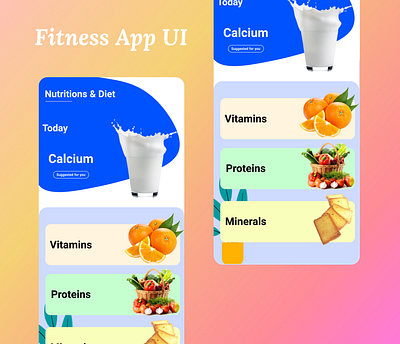 Fitness Diet App UI Design app design app ui app ui design fitness app fitness app diet ui design fitness app ui design flutter mobile app fitness design mobile app ui design