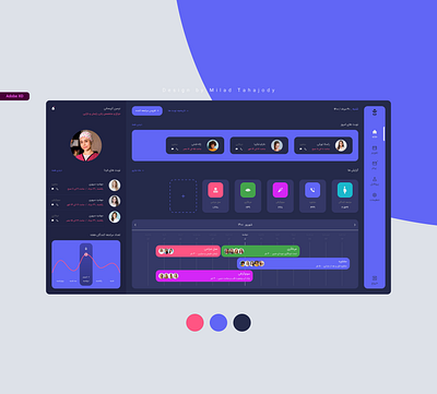 Persian Dashboard - Medical admin panel adobe xd design medical minimal design pwa design report uiux uiux design user experience user interface web web application web design web panel