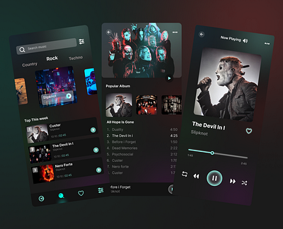 Music Player App app design graphic design ui ux