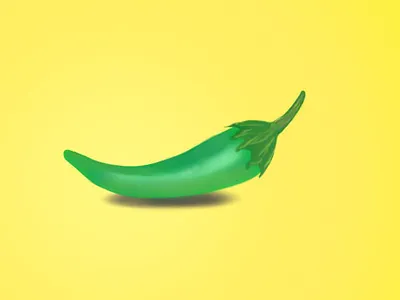 Green Chilli chilli food graphic design green illustration mirchi peppers spicy