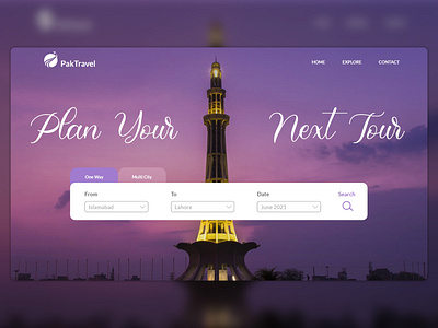 PakTravel Website UI Design design illustration landing page design ui ux website user interface