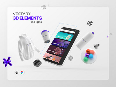 Vectary 3D Elements in Figma 3d branding design elements figma figma plugin free graphic design icon iphone kit mockup plugin render template ui vectary vectary 3d elements web web design