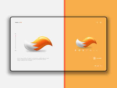 Fox Tail Logo angery fox app branding design forx vector logo fox logo fox tail logo fox vector foxes game illustration logo strong ui ux web